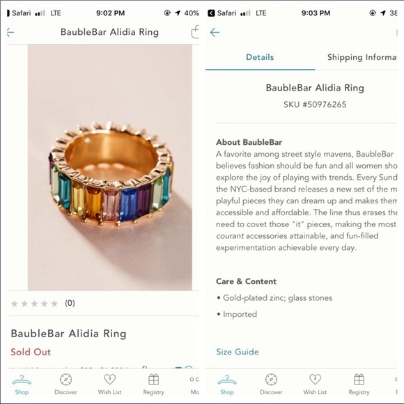 Anthropologie lavender Alidia from BaubleBar - Picture 4 of 6